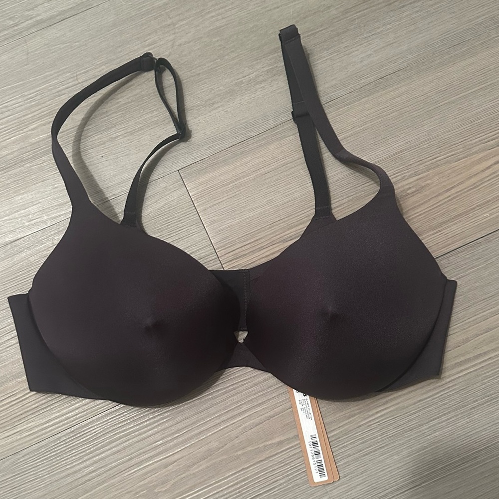 SKIMS 36C Black Nipple Push Up Bra Black Onyx NWT